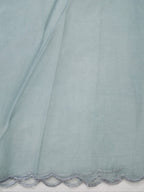 Serene Ice Blue Organza Soft Silk Floral Embroidered Saree