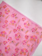 Soft Organza Silk Embroidered Saree with Scalloped Border