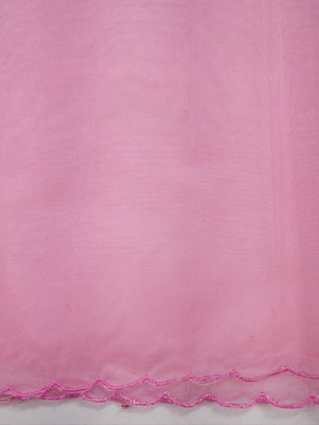 Soft Organza Silk Embroidered Saree with Scalloped Border