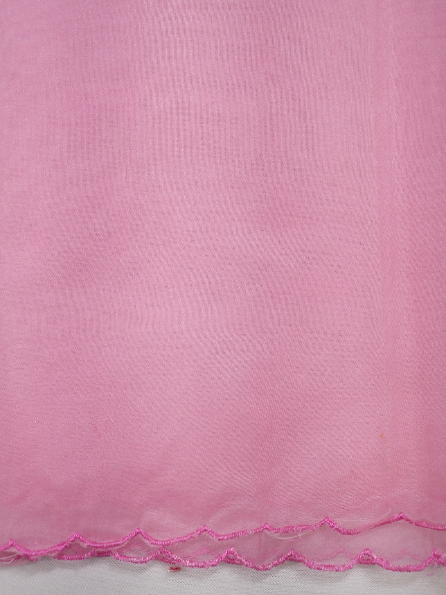 Soft Organza Silk Embroidered Saree with Scalloped Border