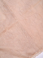 Blush Peach Soft Silk Floral Embroidered Saree