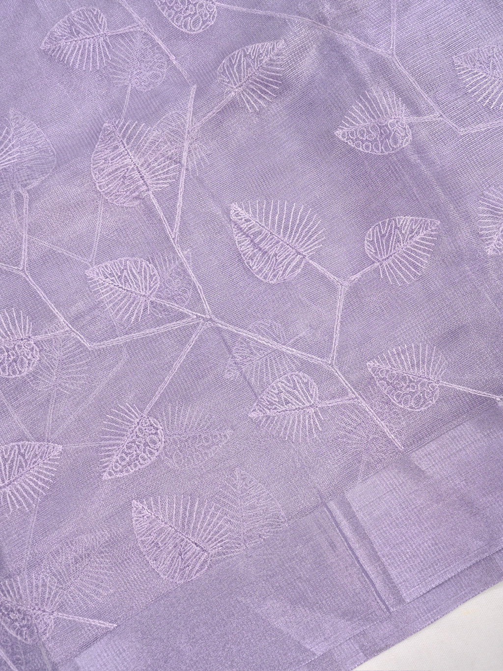 Tissue Silk Embroidered Saree – Lavender