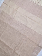 Tissue Silk Embroidered Saree – Beige