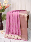 Orchid Pink Banarasi Mushru Katan Silk Saree