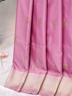 Orchid Pink Banarasi Mushru Katan Silk Saree