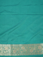 Banarasi Mushru Katan Silk Saree – Turquoise Teal