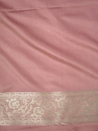 Banarasi Mushru Katan Silk Saree – Dusty Rose Pink