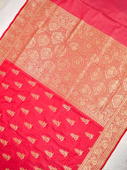 Banarasi Mushru Katan Silk Saree – Red