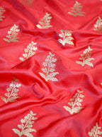 Banarasi Mushru Katan Silk Saree – Red