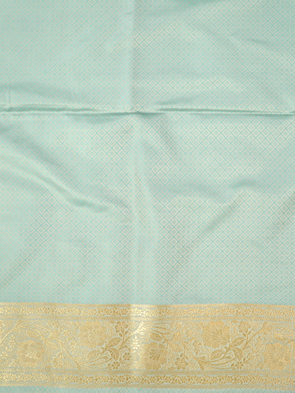 Banarasi Mushru Katan Silk Saree – Ice Mint Green