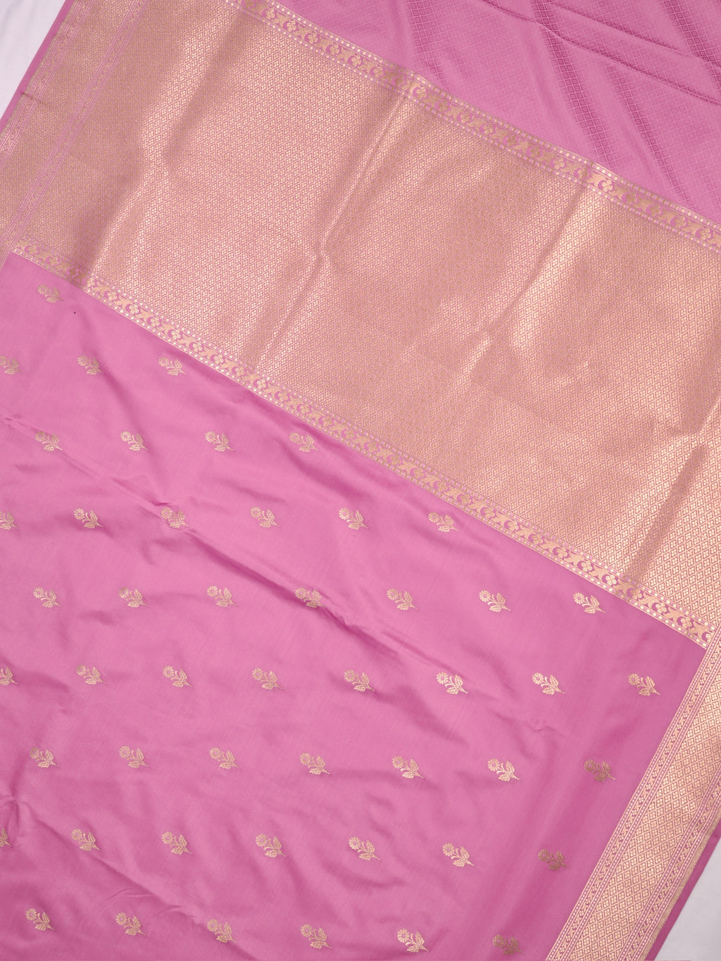 Orchid Pink Banarasi Mushru Katan Silk Saree