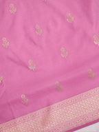 Orchid Pink Banarasi Mushru Katan Silk Saree
