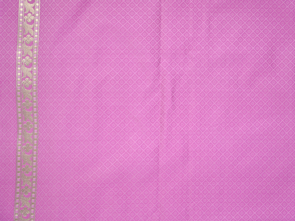 Orchid Pink Banarasi Mushru Katan Silk Saree