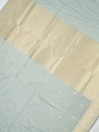 Banarasi Mushru Katan Silk Saree – Pastel Mint Green