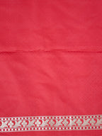 Crimson Red Banarasi Mushru Katan Silk Saree
