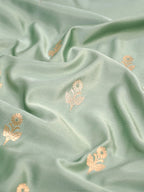 Sage Green Banarasi Mushru Katan Silk Saree