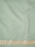 Sage Green Banarasi Mushru Katan Silk Saree