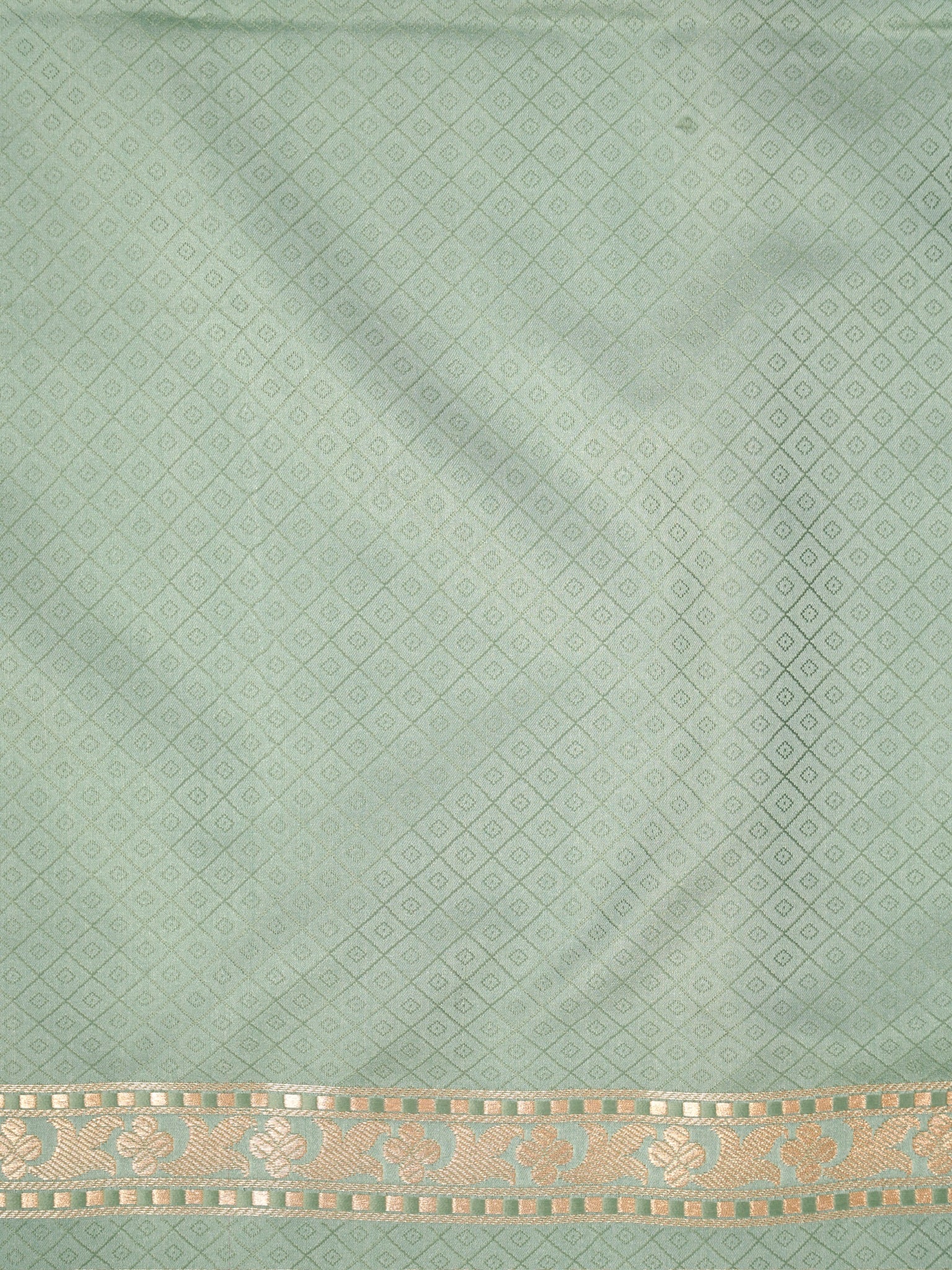 Sage Green Banarasi Mushru Katan Silk Saree