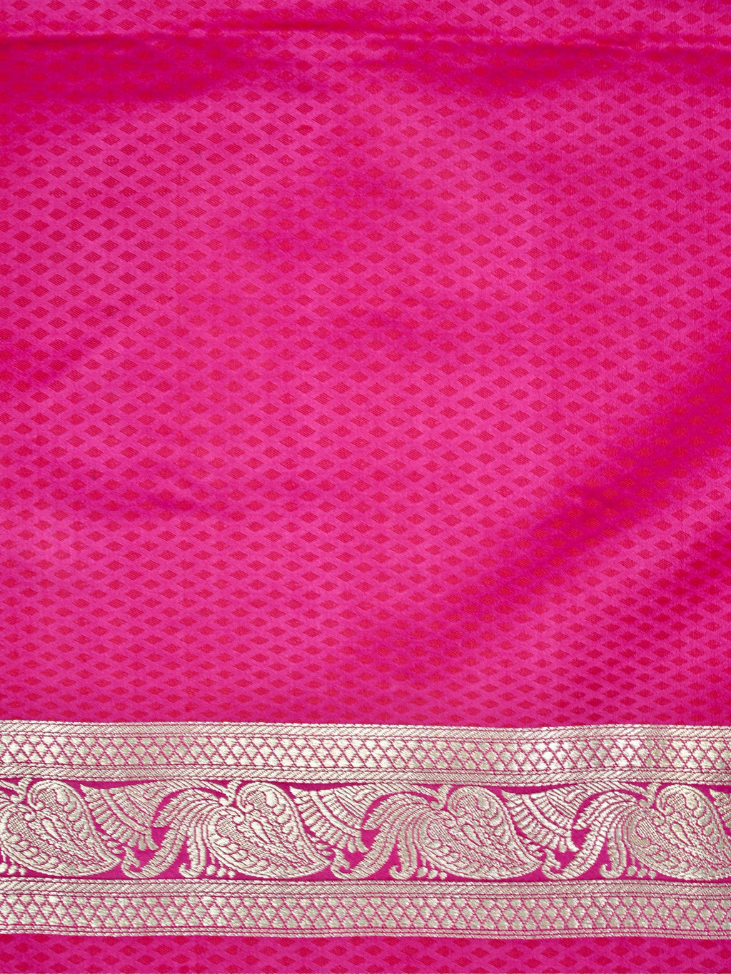 Hot Pink Leheriya Banarasi Mushru Katan Silk Saree