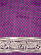 Purple Leheriya Banarasi Mushru Katan Silk Saree