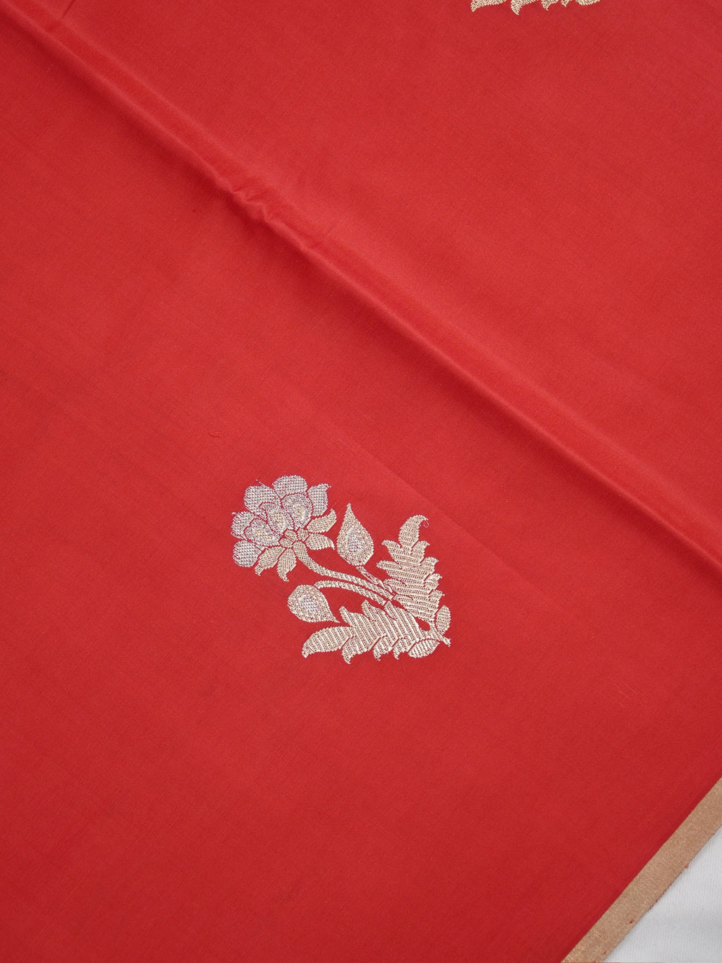 Banarasi Pure Mushru Katan Silk Saree with Kadhuva Weave-Crimson Red