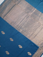 Banarasi Pure Mushru Katan Silk Saree with Kadhuva Weave -Classic Ocean Blue