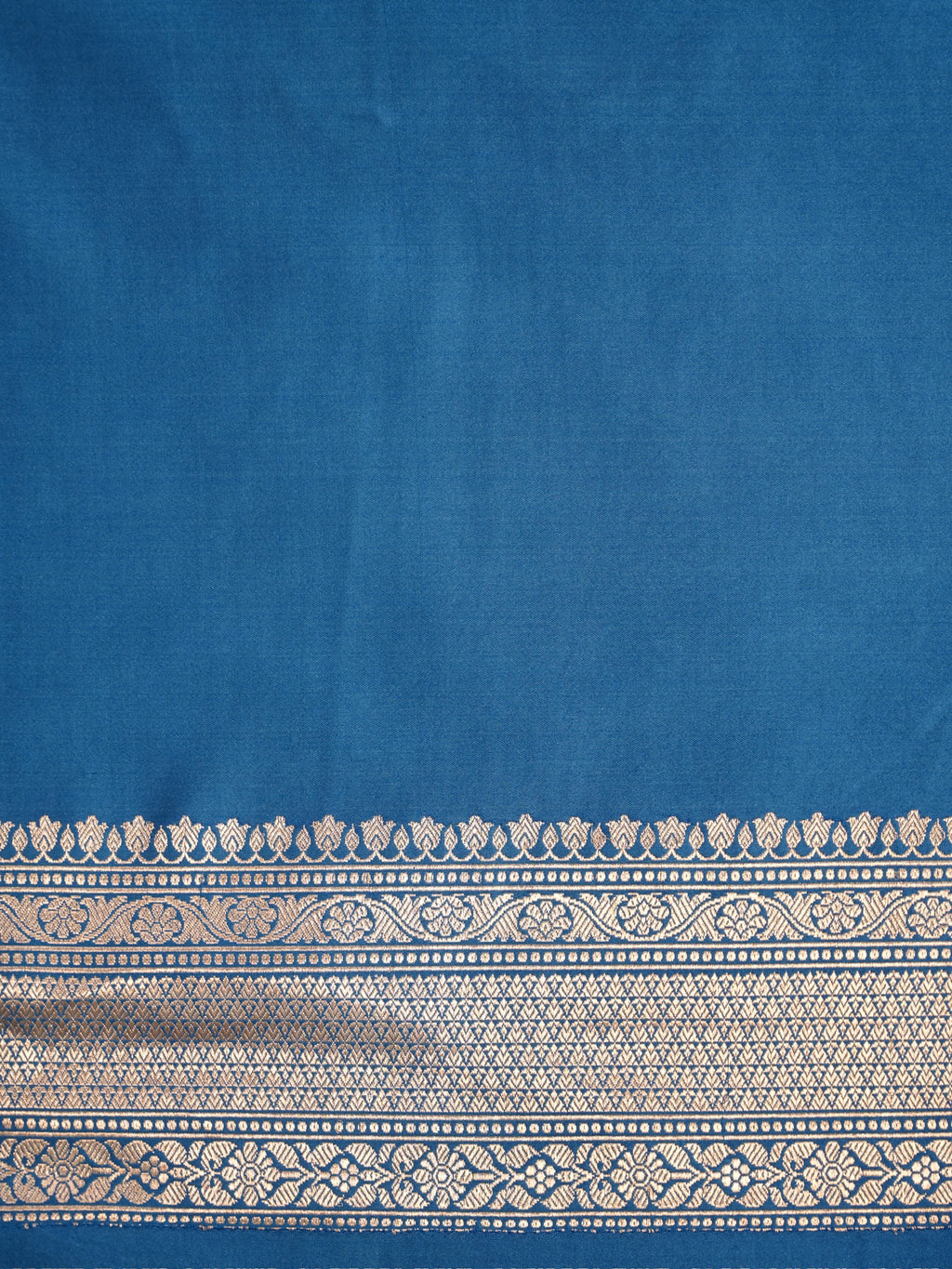 Banarasi Pure Mushru Katan Silk Saree with Kadhuva Weave -Classic Ocean Blue