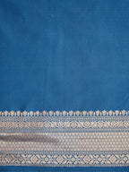 Banarasi Pure Mushru Katan Silk Saree with Kadhuva Weave -Classic Ocean Blue