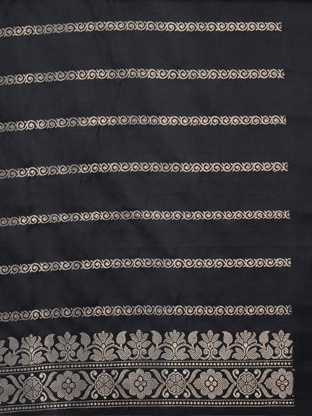 Classic Black Banarasi Pure Mushru Katan Silk Saree with Minakari & Kadhuva Weave