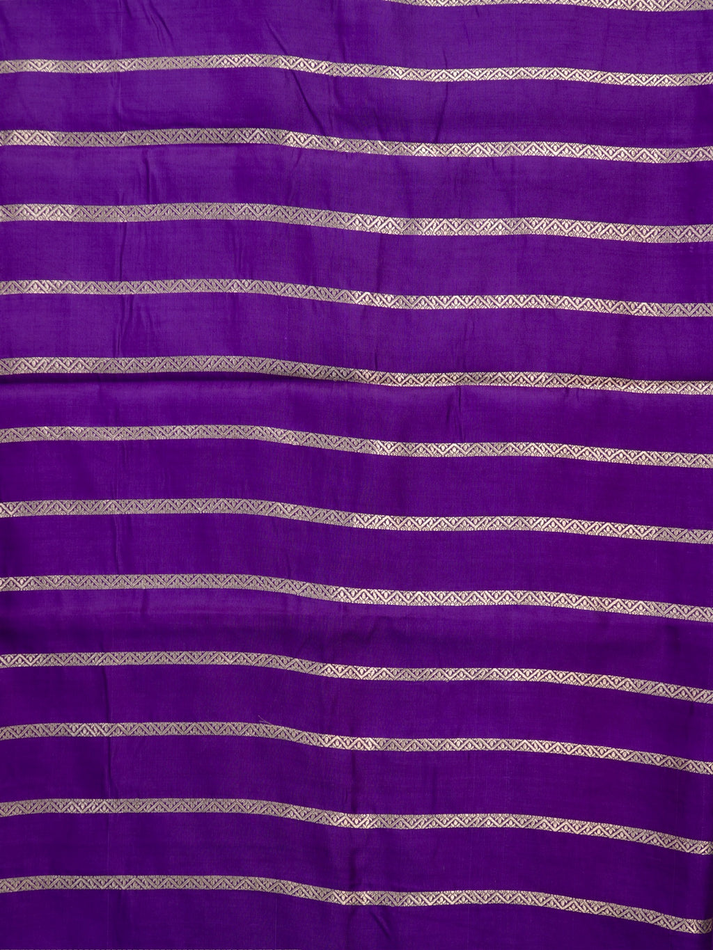 Banarasi Pure Mushru Katan Silk Saree with Silver Zari Kadhuva Weave-Royal Purple