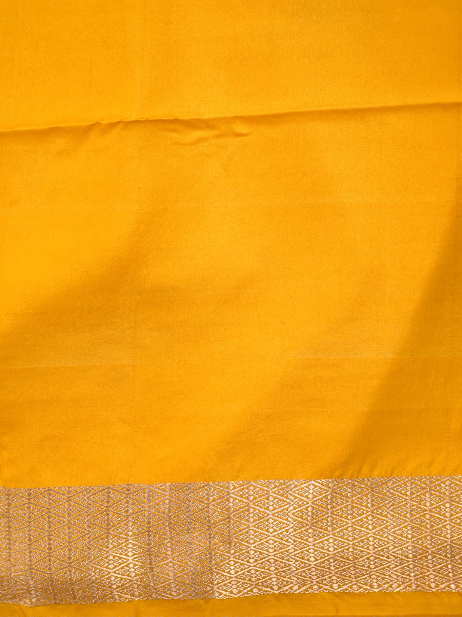 Banarasi Pure Mushru Katan Silk Saree with Minakari -Mustard Yellow