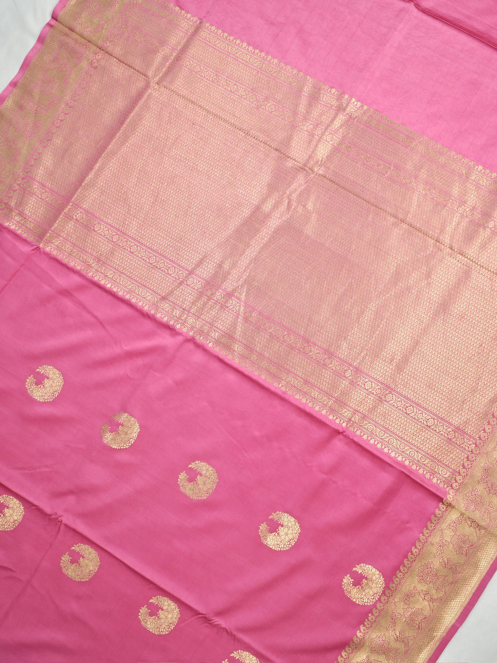 Banarasi Pure Mushru Katan Silk Kadhuva Weaving Saree-Pink