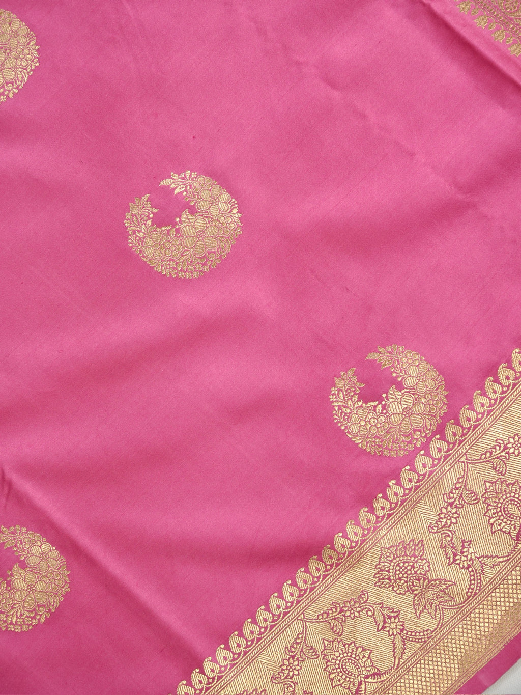 Banarasi Pure Mushru Katan Silk Kadhuva Weaving Saree-Pink