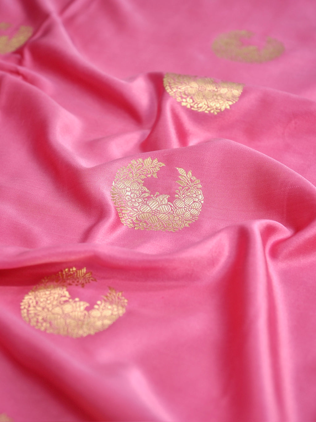 Banarasi Pure Mushru Katan Silk Kadhuva Weaving Saree-Pink