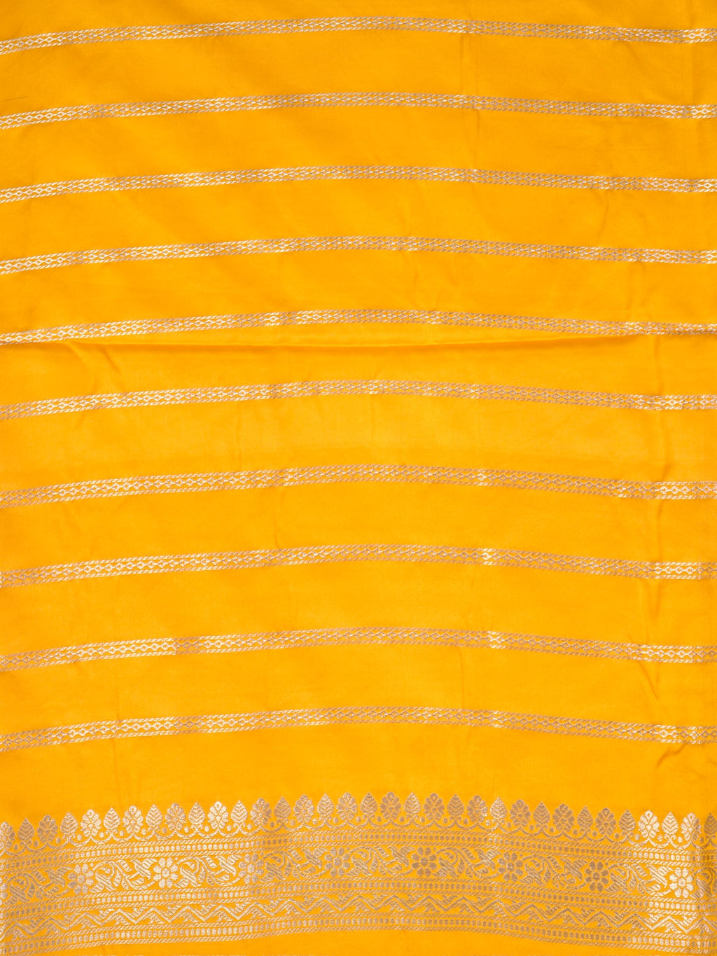 Banarasi Pure Mushru Katan Silk Kadhuva Weaving Saree with Meenakari Work-Golden Yellow