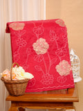 Soft Organza Silk Embroidered Saree - Crimson Red