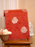 Soft Organza Silk Embroidered Saree - Rust Orange