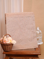 Soft Organza Silk Embroidered Saree – Blush Peach