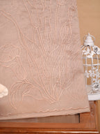 Soft Organza Silk Embroidered Saree – Blush Peach