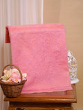 Soft Organza Silk Embroidered Saree Peach Pink / Coral Pink