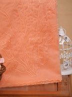SOFT ORGANZA SILK EMBROIDERED SAREE – PEACH