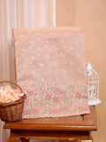 SOFT ORGANZA SILK EMBROIDERED SAREE – DUSTY ROSE / NUDE BEIGE