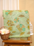 Soft Organza Silk Handbrush Embroidered Saree - Mint Green / Pastel Green