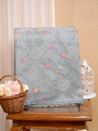 Soft Organza Silk Embroidered Saree – Powder Blue