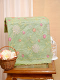 Soft Organza Silk Embroidered Saree – Mint Green