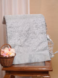 Soft Tissue Silk Embroidered Saree - Elegant Silver Grey