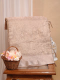 Soft Tissue Silk Embroidered Saree - Elegant Warm Beige