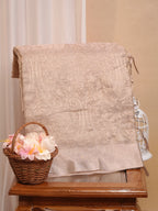 Soft Tissue Silk Embroidered Saree - Elegant Warm Beige