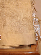 Soft Tissue Silk Embroidered Saree – Golden Beige