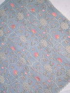 Soft Organza Silk Embroidered Saree – Powder Blue